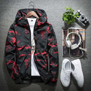 Men's Fashion Casual Camouflage Jacket with Hoodie