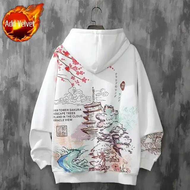 Men's Fleece Hoodie - Harajuku Style Streetwear Jacket