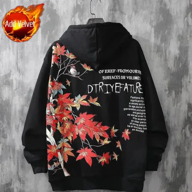 Men's Fleece Hoodie - Harajuku Style Streetwear Jacket