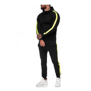 Men's Hooded Zip-Up Athletic Tracksuit Set