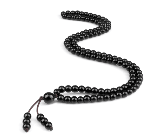 Men's Natural Stone Malachite 108 Beaded Necklace