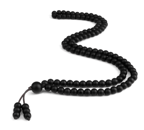 Men's Natural Stone Malachite 108 Beaded Necklace