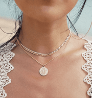 Mystic Ocean Hip Hop Necklace - Retro Gold Coin Pendant