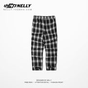 Nine-Point Pants, Plaid Pants, Harem Pants, Straight Pants