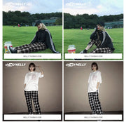 Nine-Point Pants, Plaid Pants, Harem Pants, Straight Pants