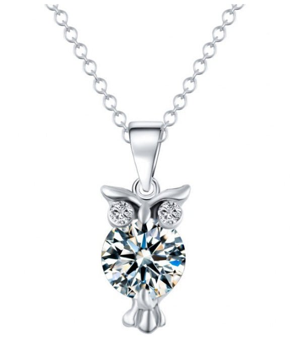 Owl Pendant Necklace - Choker Style