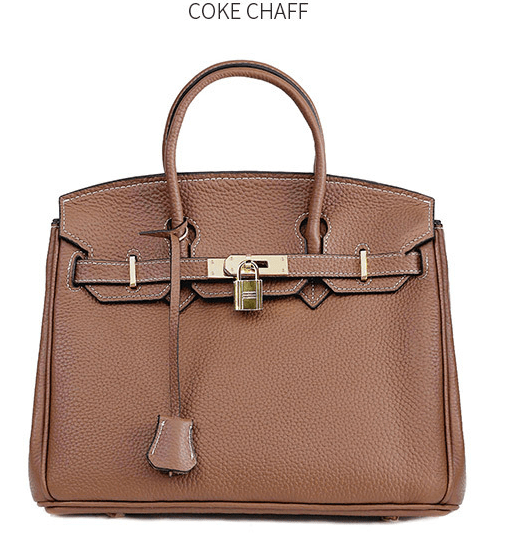 Platinum Bag in First Layer Cowhide for Women