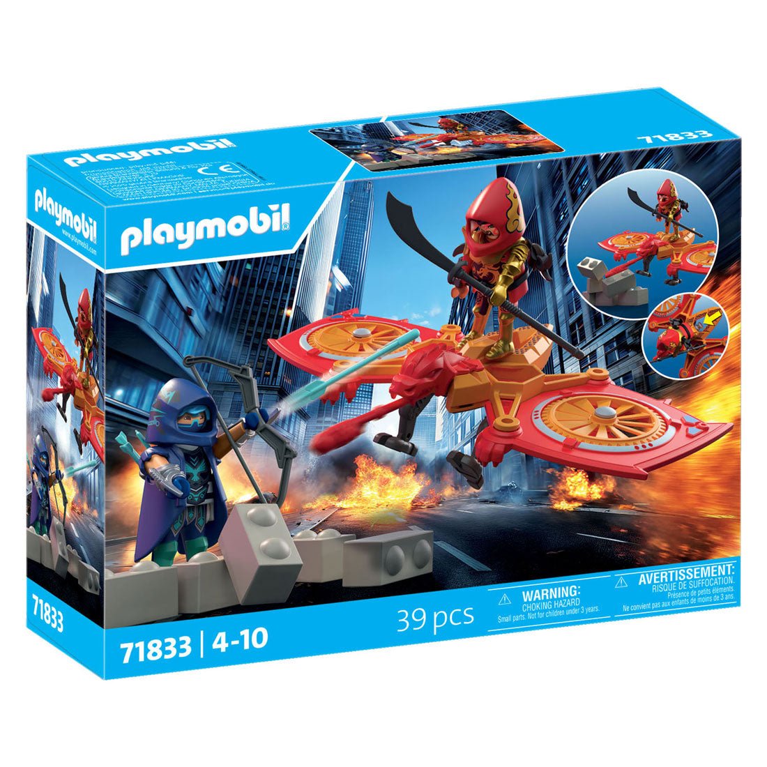 Playmobil | heroes | hero drone vs evil ninja | toys from 5 years | gift for kids | with drone play figures for adventurous role-playing games | 71833