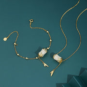 S925 Sterling Silver Natural Tianyuzhu Bracelet Necklace