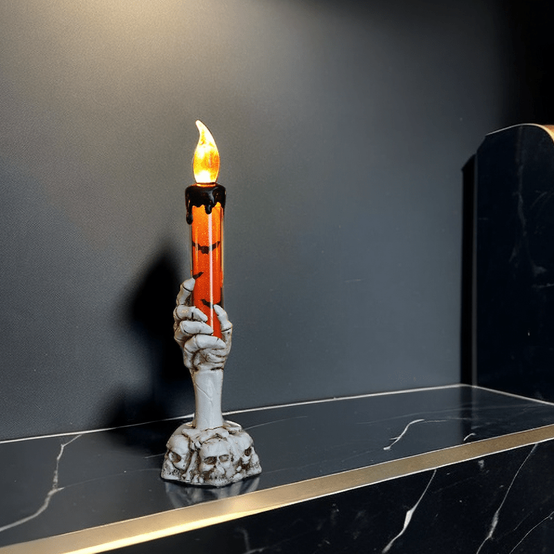 Skull Hand Candle Lamp