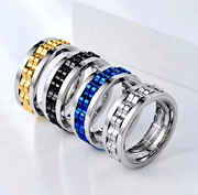 Stainless Steel Spinner Fidget Ring for Men