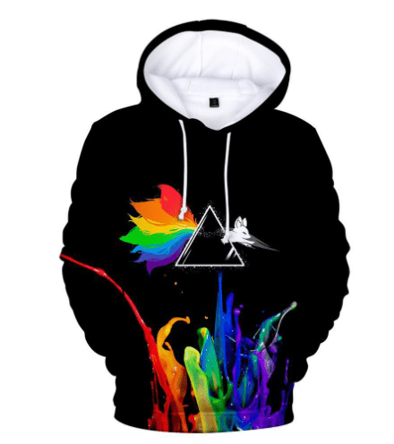 Star-Spangled Banner Print Hoodie & 3D Rainbow Hoodie