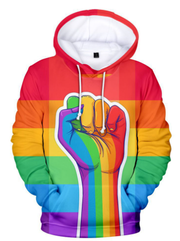 Star-Spangled Banner Print Hoodie & 3D Rainbow Hoodie