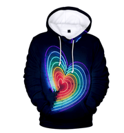 Star-Spangled Banner Print Hoodie & 3D Rainbow Hoodie