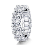 Sterling Silver High-Carbon Diamond Simulant Ring