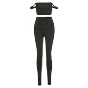 Summer Women's Casual Outfit with Off-Shoulder Design