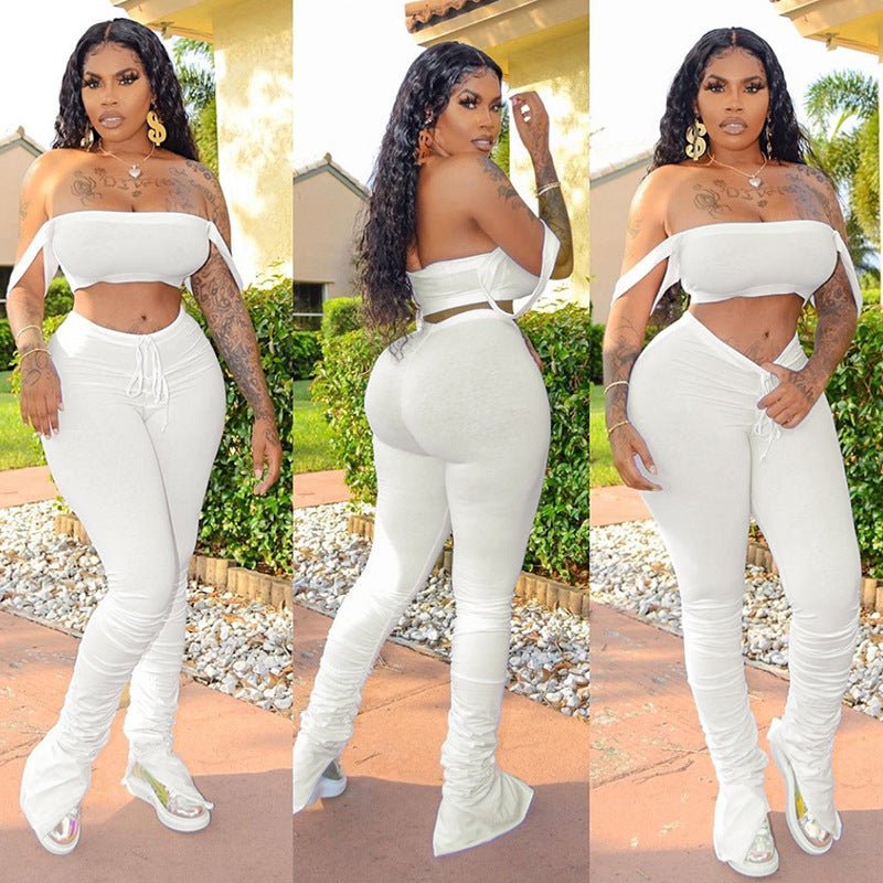 Summer Women's Casual Outfit with Off-Shoulder Design