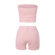 Summer Women's Casual Plush Two-Piece Set OM9353