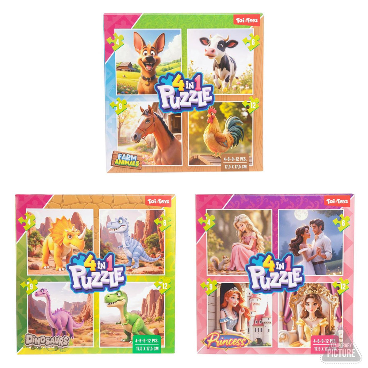 Toi-Toys 4-in-1 Jigsaw Puzzle - Assorted
