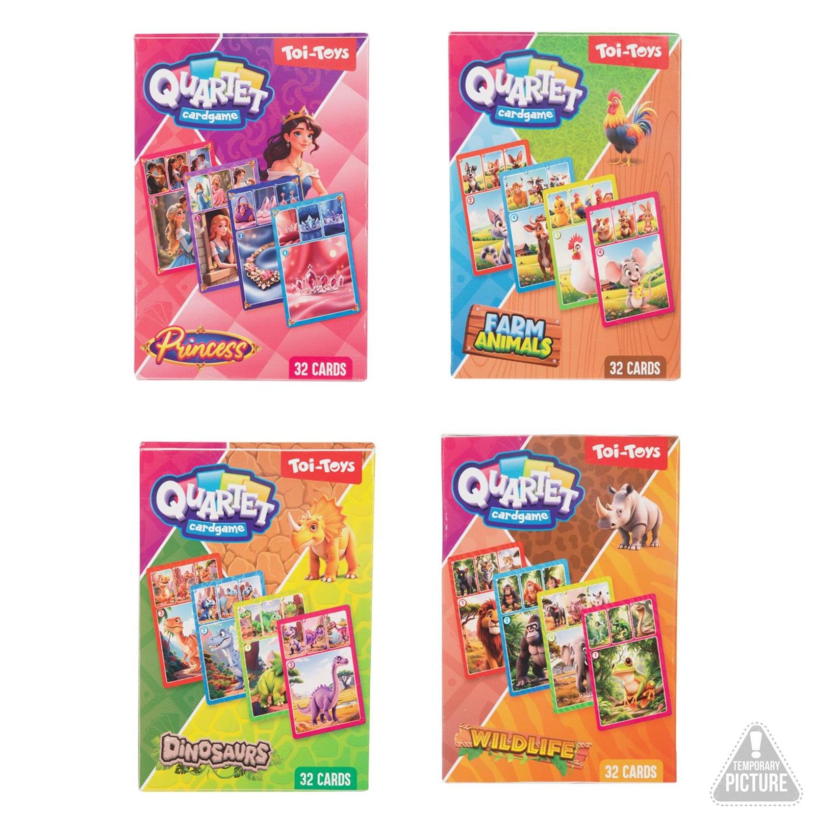 Toi-Toys Quartets Card Game - 32 Cards