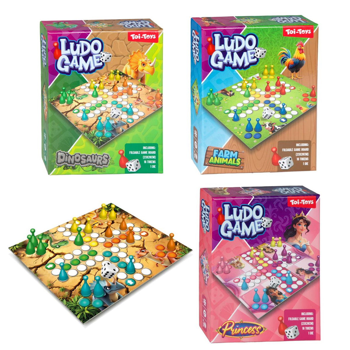 Toi-Toys Travel Ludo Board Game - Assorted