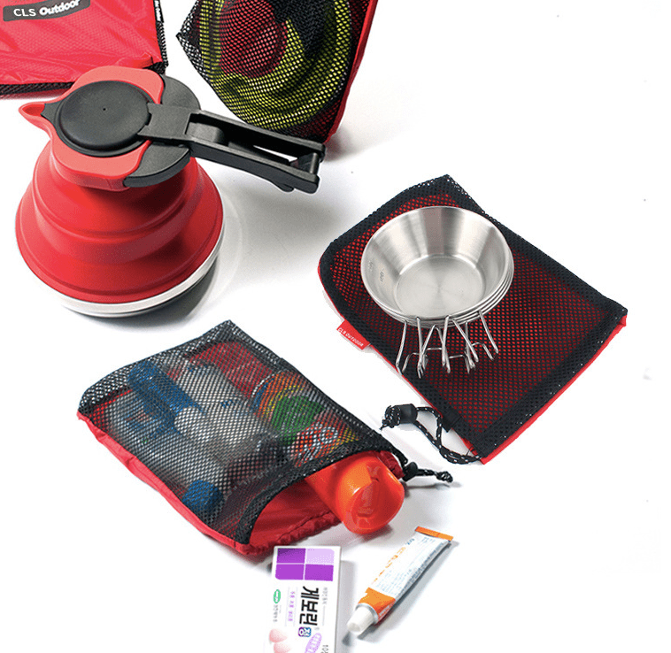 Travel Organizer Bag Set with 5 Camping Accessories
