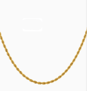 Trendy 18K Gold Plated Stainless Steel Twist Chain Necklace