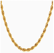 Trendy 18K Gold Plated Stainless Steel Twist Chain Necklace