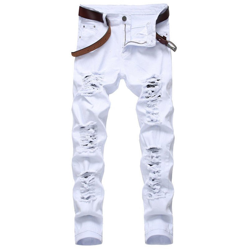 Trendy Fashion Stretch Ripped Jeans for Women