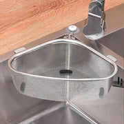 Triangular Stainless Steel Sink Drainer Basket (1PC)