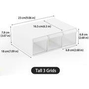 Under Desk Drawer Organizer Box with Multi-grid Storage