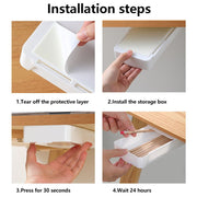 Under-Desk Small Drawer Shelf Organizer for Home Office