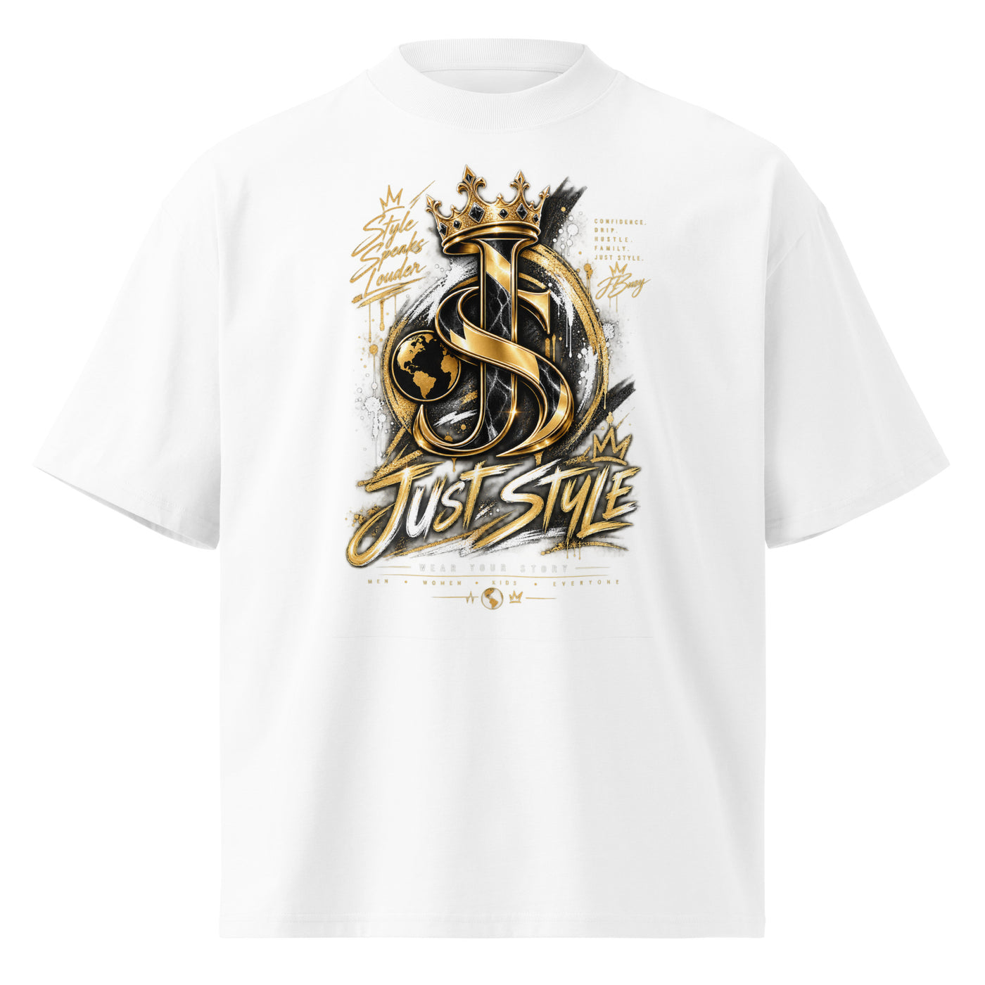 Just Style Custom Oversized High-Neck T-Shirt