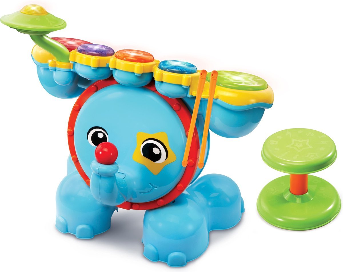 Vtech rock leather drum set - educational baby toys - sound and games - baby music instrument