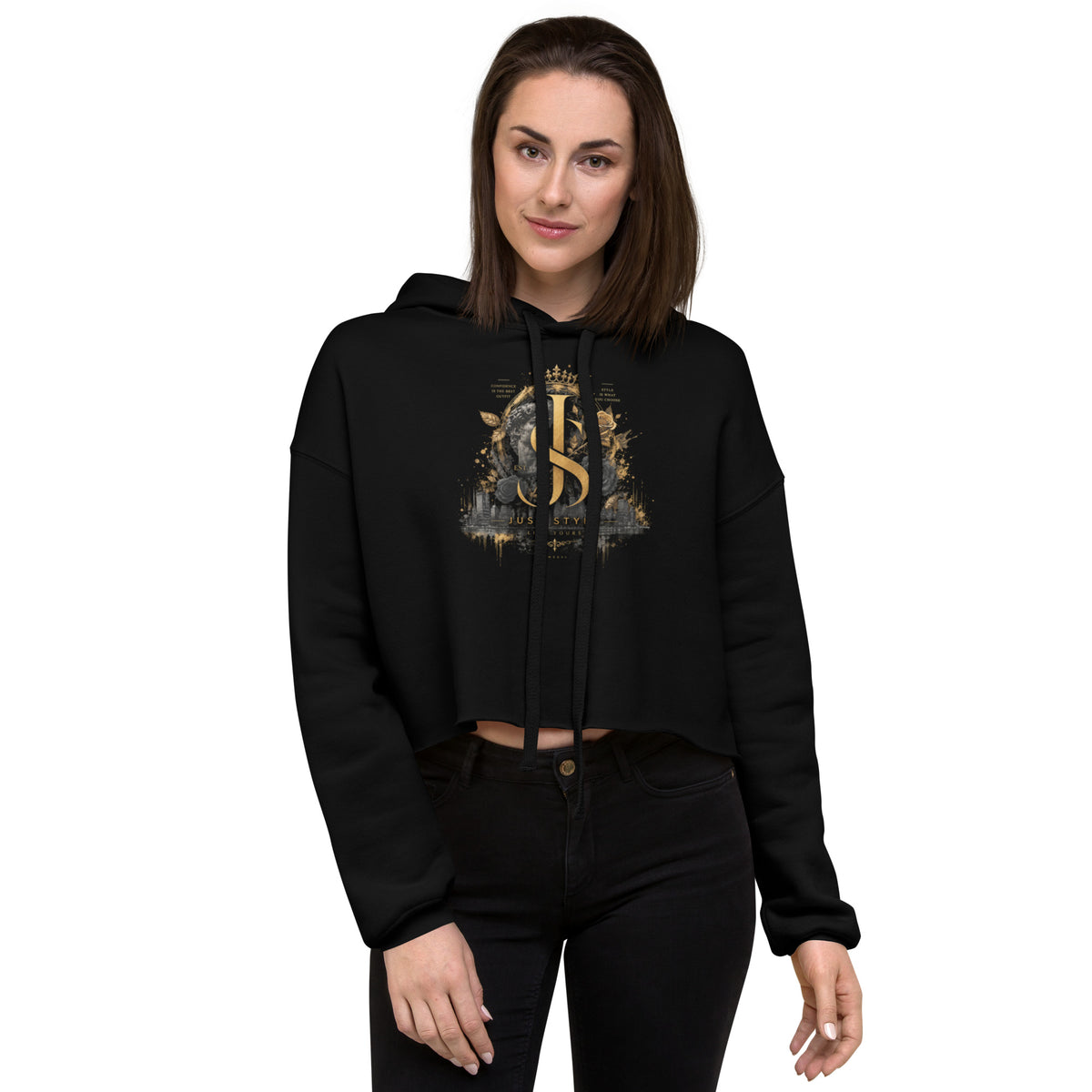 Just Style Signature Crop Hoodie