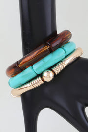 Women's Multi Marble Tube Bracelet BYMANYC ® New York CONTEMPORARY VIBRANT MODERN JEWELRY - New Collection