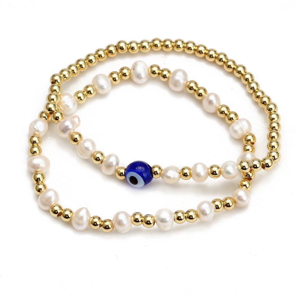 Women's New Eye Beads Bracelet Set