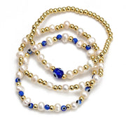 Women's New Eye Beads Bracelet Set