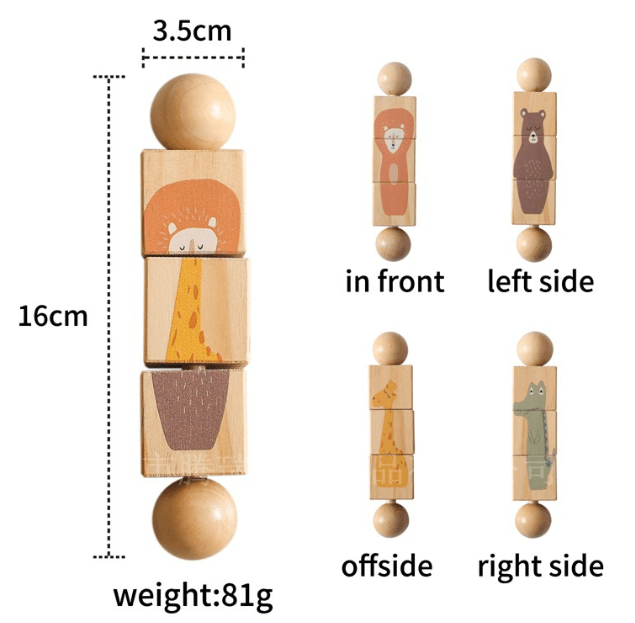 Wooden Animal Handbell Puzzle for Kids