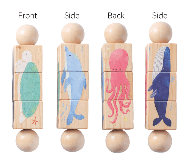 Wooden Animal Handbell Puzzle for Kids