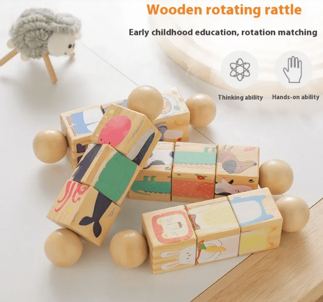 Wooden Animal Handbell Puzzle for Kids