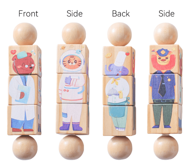 Wooden Animal Handbell Puzzle for Kids